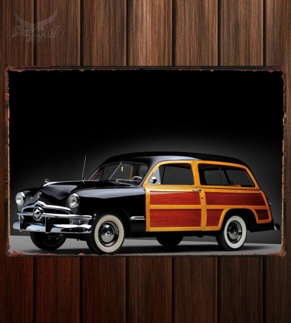 Металлическая табличка Ford Custom Deluxe Station Wagon Металлическая табличка Ford Custom Deluxe Station Wagon